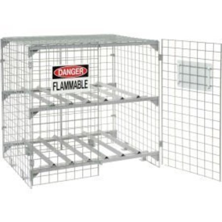 GLOBAL EQUIPMENT Horizontal 6 Cylinder Storage Cabinet, Manual Close 116200